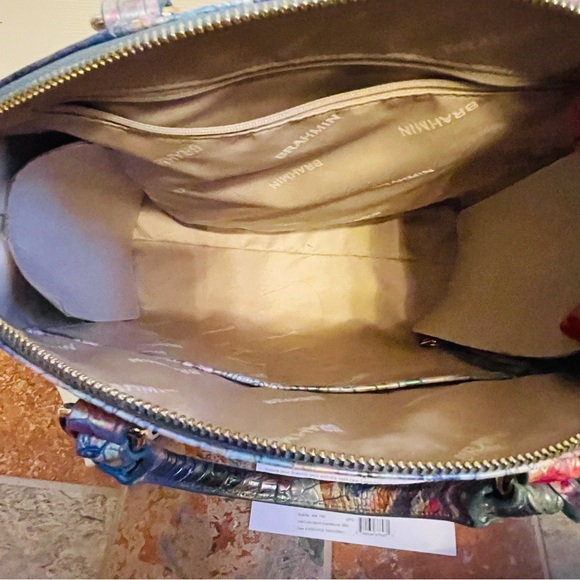 🎁SALE! Brahmin HARD TO FIND! Large Duxbury Croc Embossed Leather in Elope!!! - Picture 6 of 16